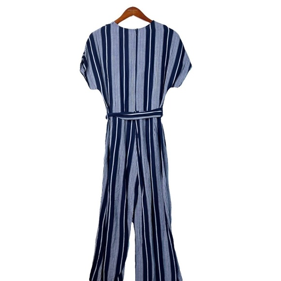 RAILS Striped Angela Wide Leg Jumpsuit in Navy Stripe Size Large - Picture 7 of 16